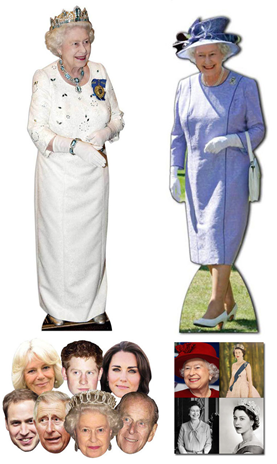 Lifesize cardboard cutouts get the royal treatment